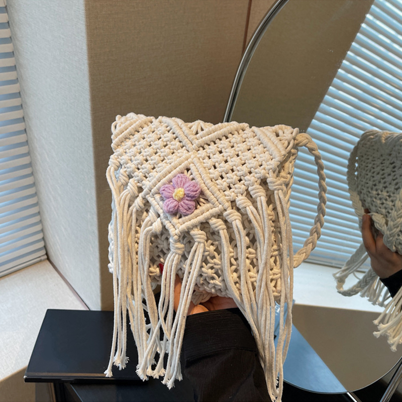 Crochet Bag Raffia - Kadınlar için yaz çantaları el yapımı