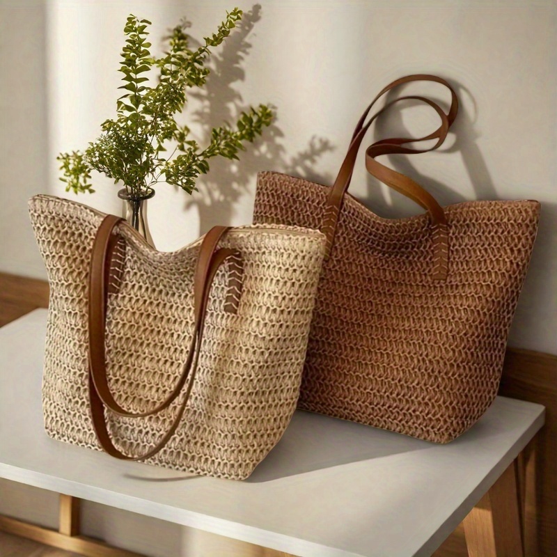 Crochet Bag Raffia - Modaya Uygun ve Çok Yönlü Kadın