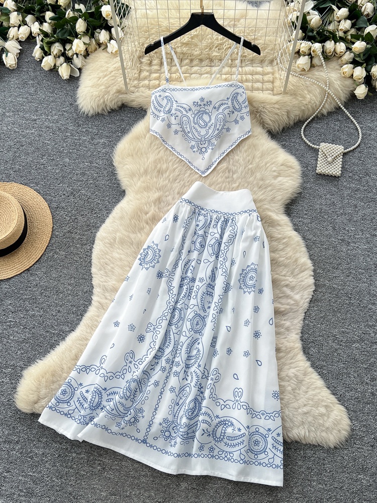 Romper Floral Print - Yazlık Çiçek İşlemeli İki Parçalı Takım
