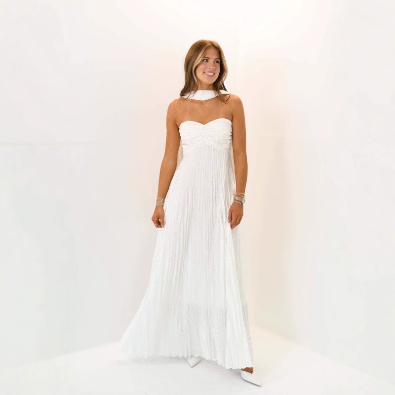 Maxi Dress Halter - Düğün Konuğu Elbisesi Zarif Parti Balo