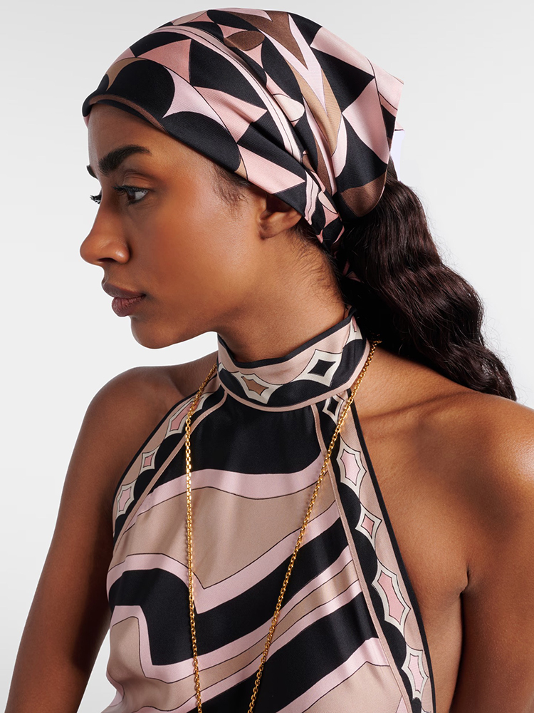 Headband Summer Knit - Yaz Modası Plaj Tesisi Geometrik Baskı