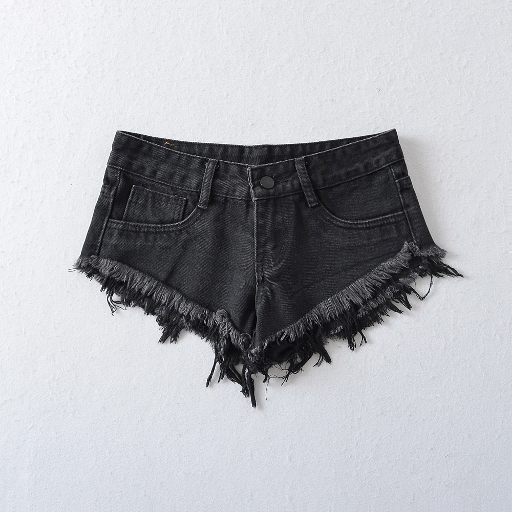 Shorts Denim Frayed - Y2K Seksi Kısa Kot Şortlar Kadınlar