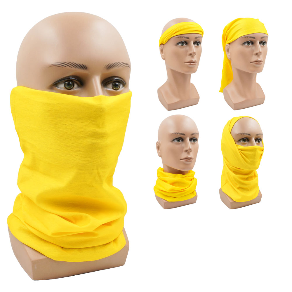 Headband Summer Knit - Sarı Çok Fonksiyonlu Bisiklet Boyun Körüğü