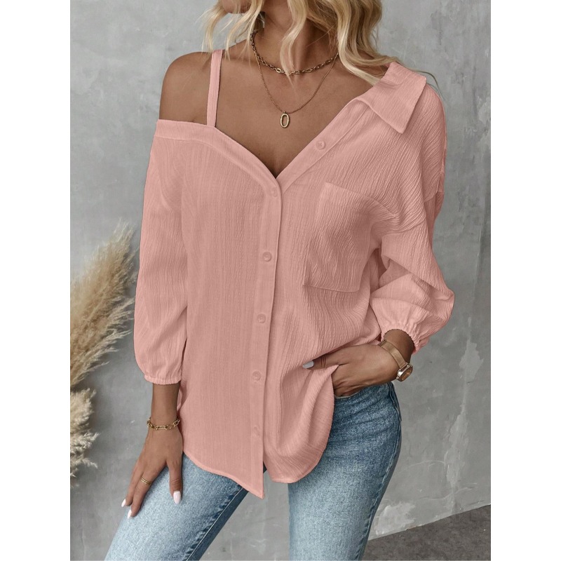 Blouse Off Shoulder - Artı Size1XL-5XL Kadın Bluzlar Üst Bayan