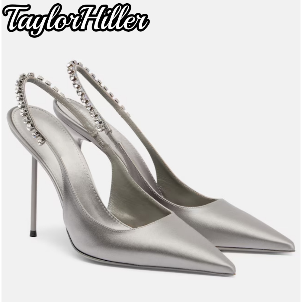 Sandal Strappy Heeled - Lüks Askılı Taşlı Dekorlu Topuklu Sandaletler