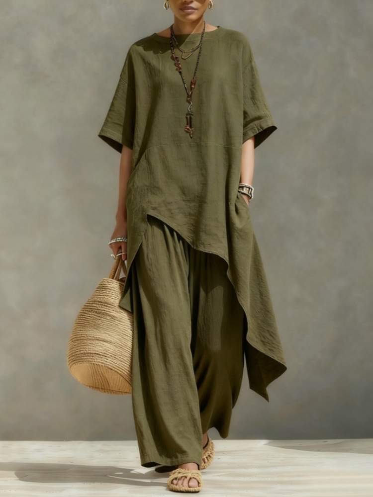 Kadın Pamuklu Keten Pantolon T - Linen Pant Wide incelemesi ve fiyatı