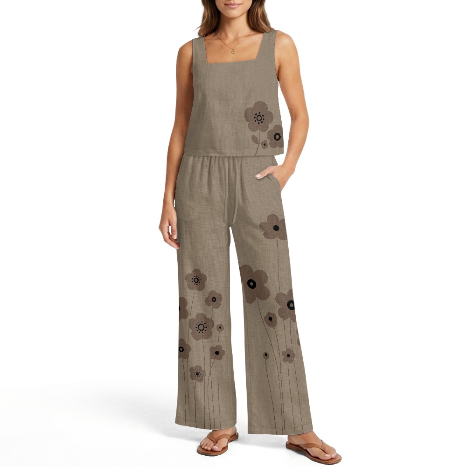 INSTANTARTS Kadın Keten Yelek  - Linen Pant Wide incelemesi ve fiyatı