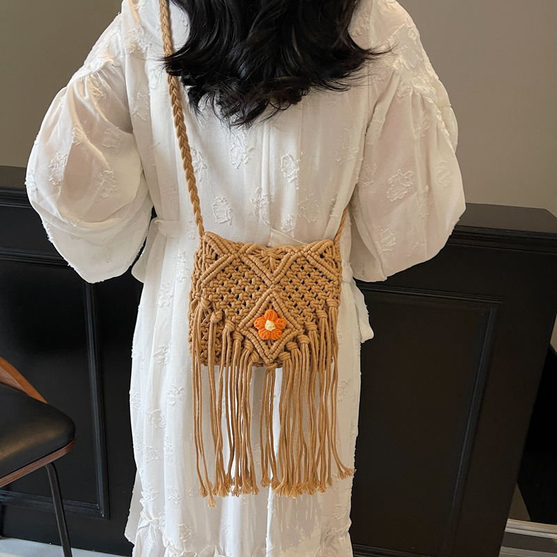 Kadınlar için yaz çantaları el - Crochet Bag Raffia incelemesi ve fiyatı