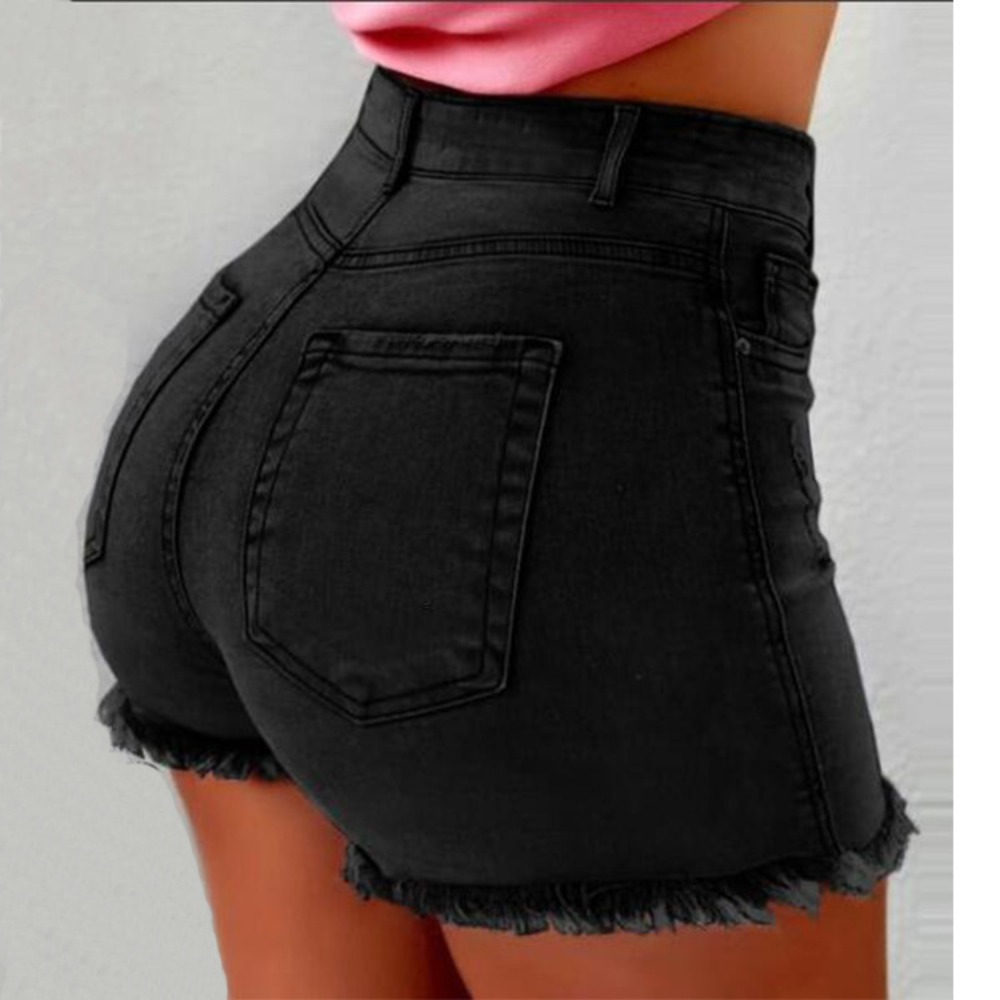 Kadın Yüksek Bel Eskitilmiş Yı - Shorts Denim Frayed incelemesi ve fiyatı