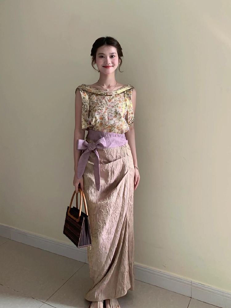 XZY Vintage Çiçek Desenli Kols - Midi Skirt Floral incelemesi ve fiyatı