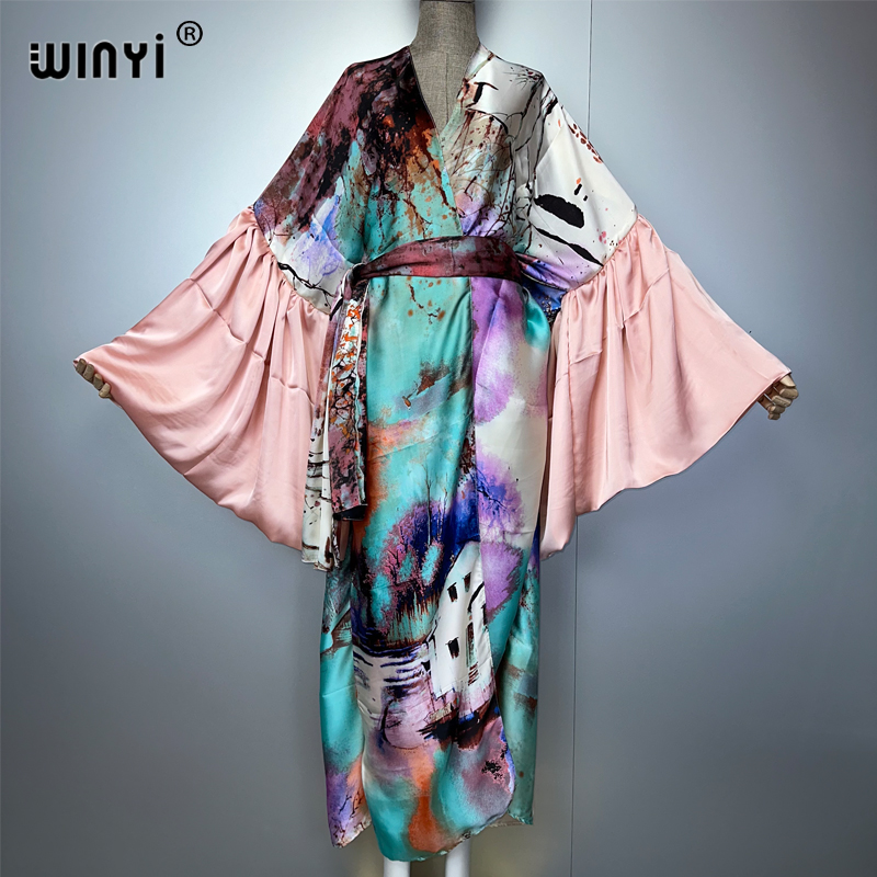 WINYI Yaz Kimono parti elbise  - Cover Up Kaftan incelemesi ve fiyatı