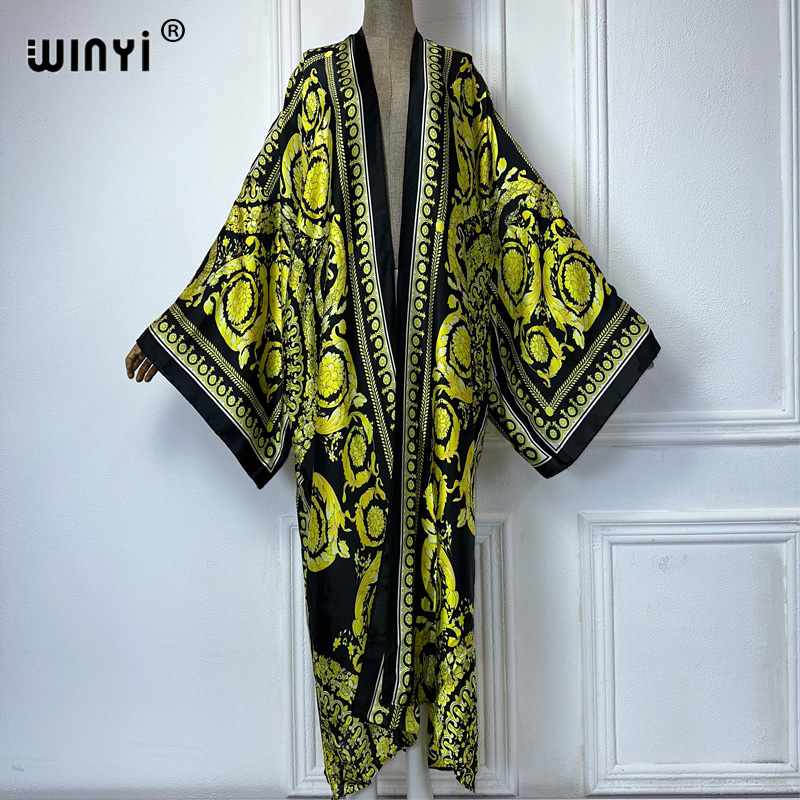 WINYI afrika boho baskı kimono - Cover Up Kaftan incelemesi ve fiyatı