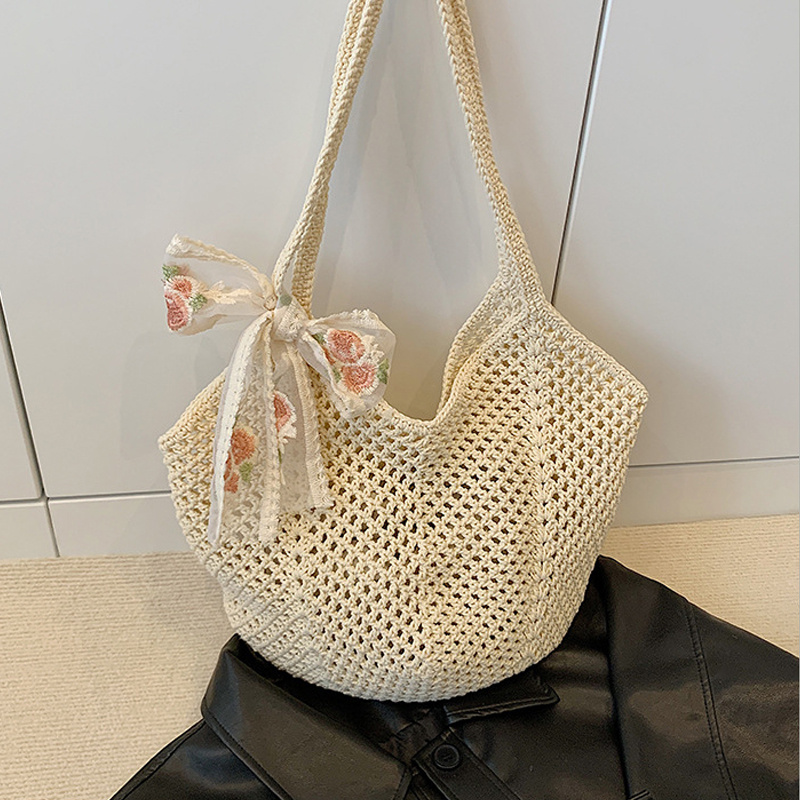 Yazlık Dantel Fiyonklu Bez Çan - Crochet Bag Raffia incelemesi ve fiyatı