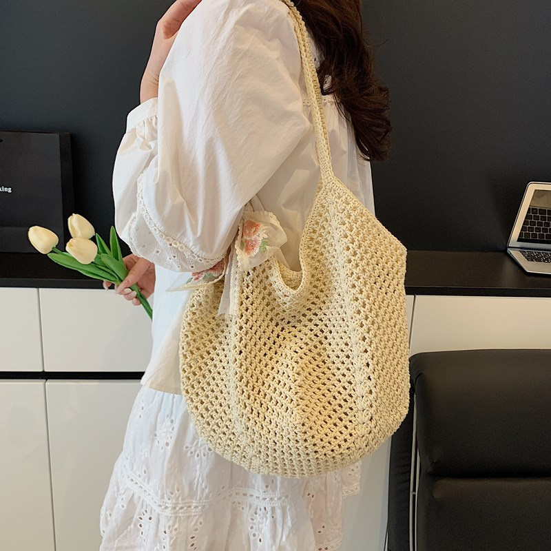 Yazlık Dantel Fiyonklu Bez Çan - Crochet Bag Raffia incelemesi ve fiyatı
