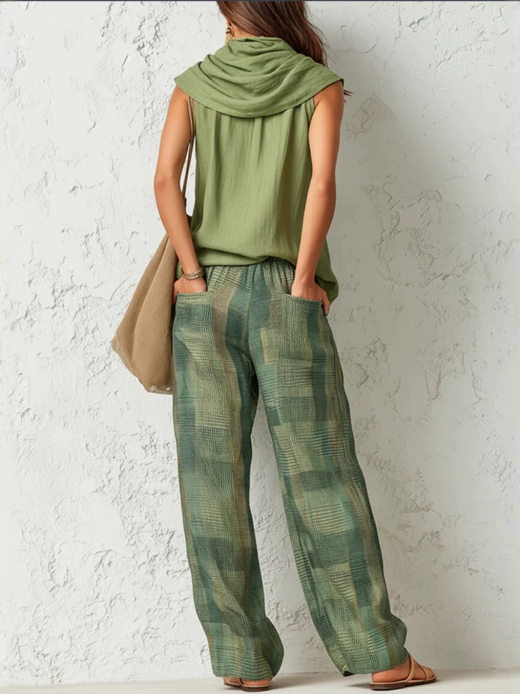 Yeni Yaz Kadın Pantolon 2 Parç - Linen Pant Wide incelemesi ve fiyatı