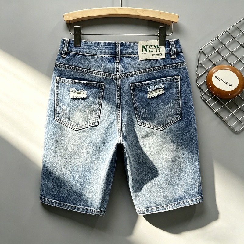 Erkekler Kore Tarzı Eskitilmiş - Shorts Denim Frayed incelemesi ve fiyatı