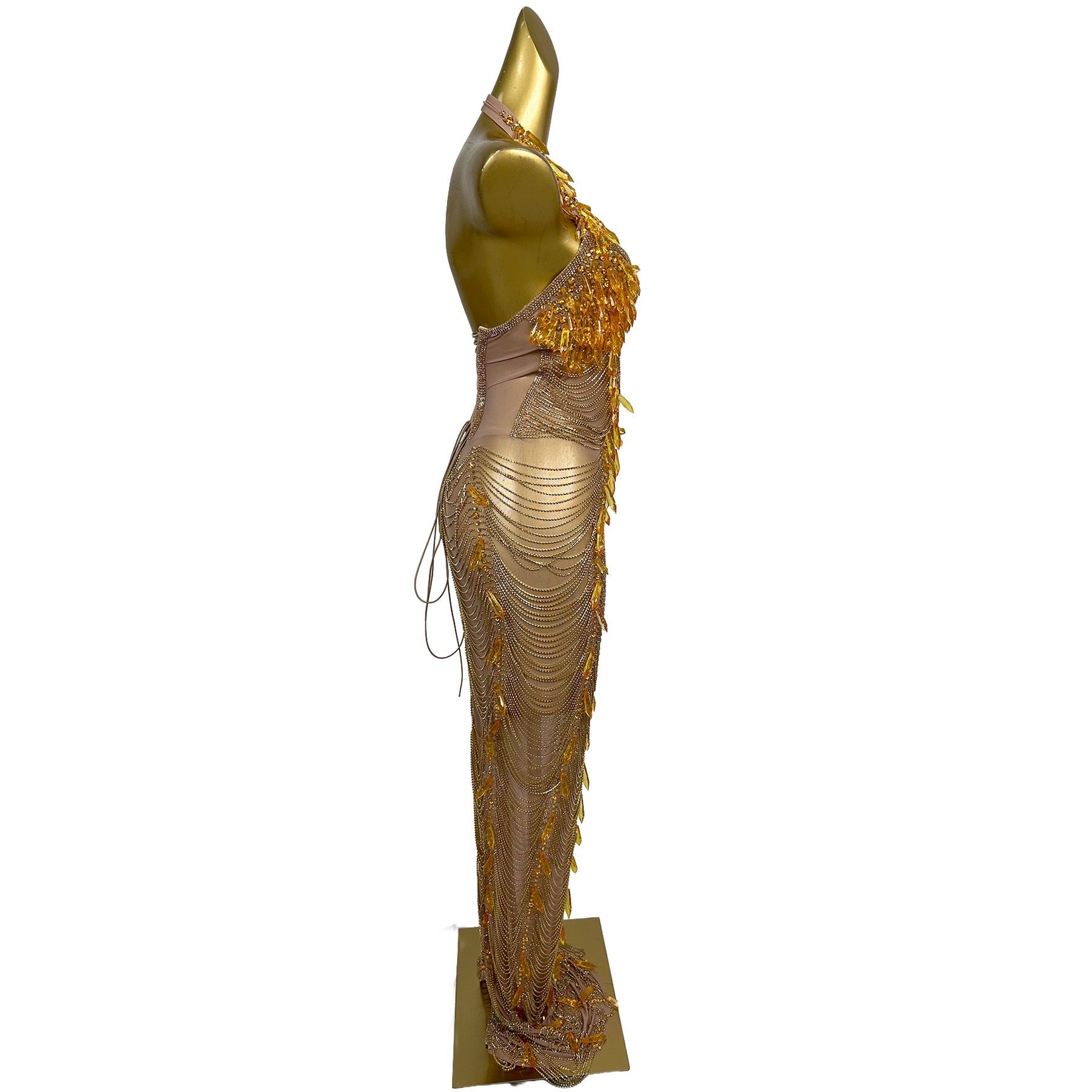 Ailisi Kadın Lüks Altın Krista - Maxi Dress Halter incelemesi ve fiyatı