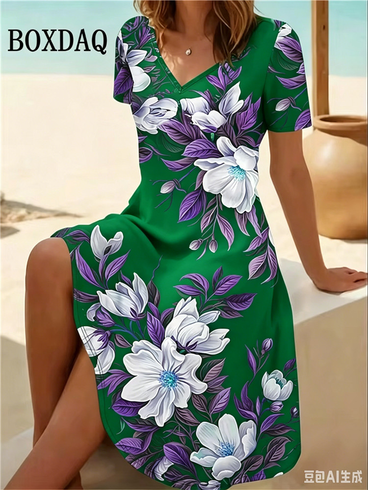 6XL Artı Boyutu Kadın Elbisele - Romper Floral Print incelemesi ve fiyatı