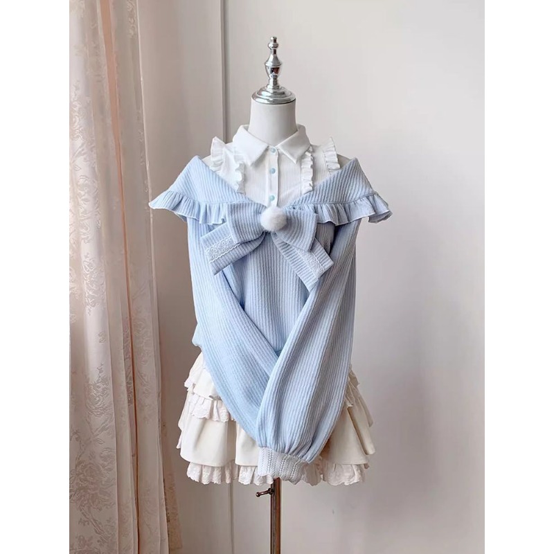Kawaii Yumuşak Kız Lolita 2 Pa - Blouse Off Shoulder incelemesi ve fiyatı
