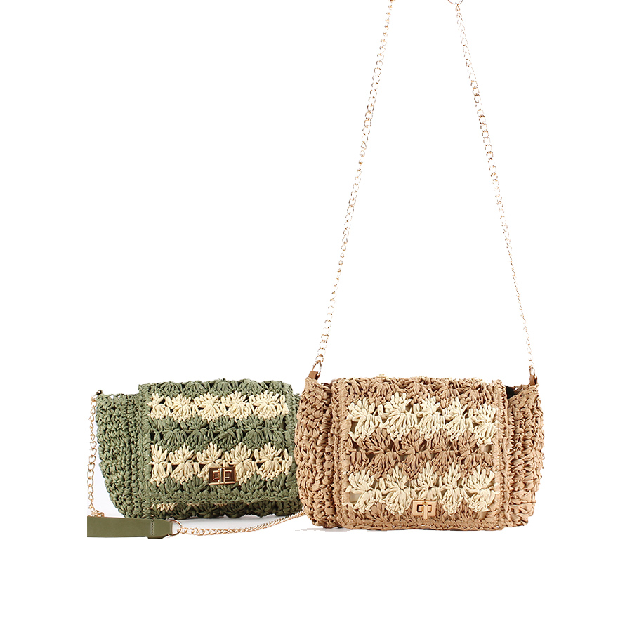 Kadınlar için Hasır Çapraz Ask - Crochet Bag Raffia incelemesi ve fiyatı
