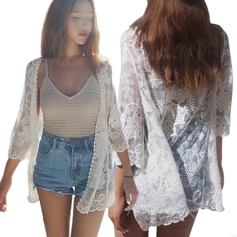 Kadın Dantel Açık Ön Kimono Tı - Kimono Sheer Floral incelemesi ve fiyatı