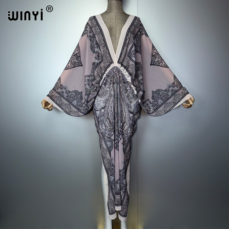 WINYI V Yaka Seksi Elbise Arap - Cover Up Kaftan incelemesi ve fiyatı