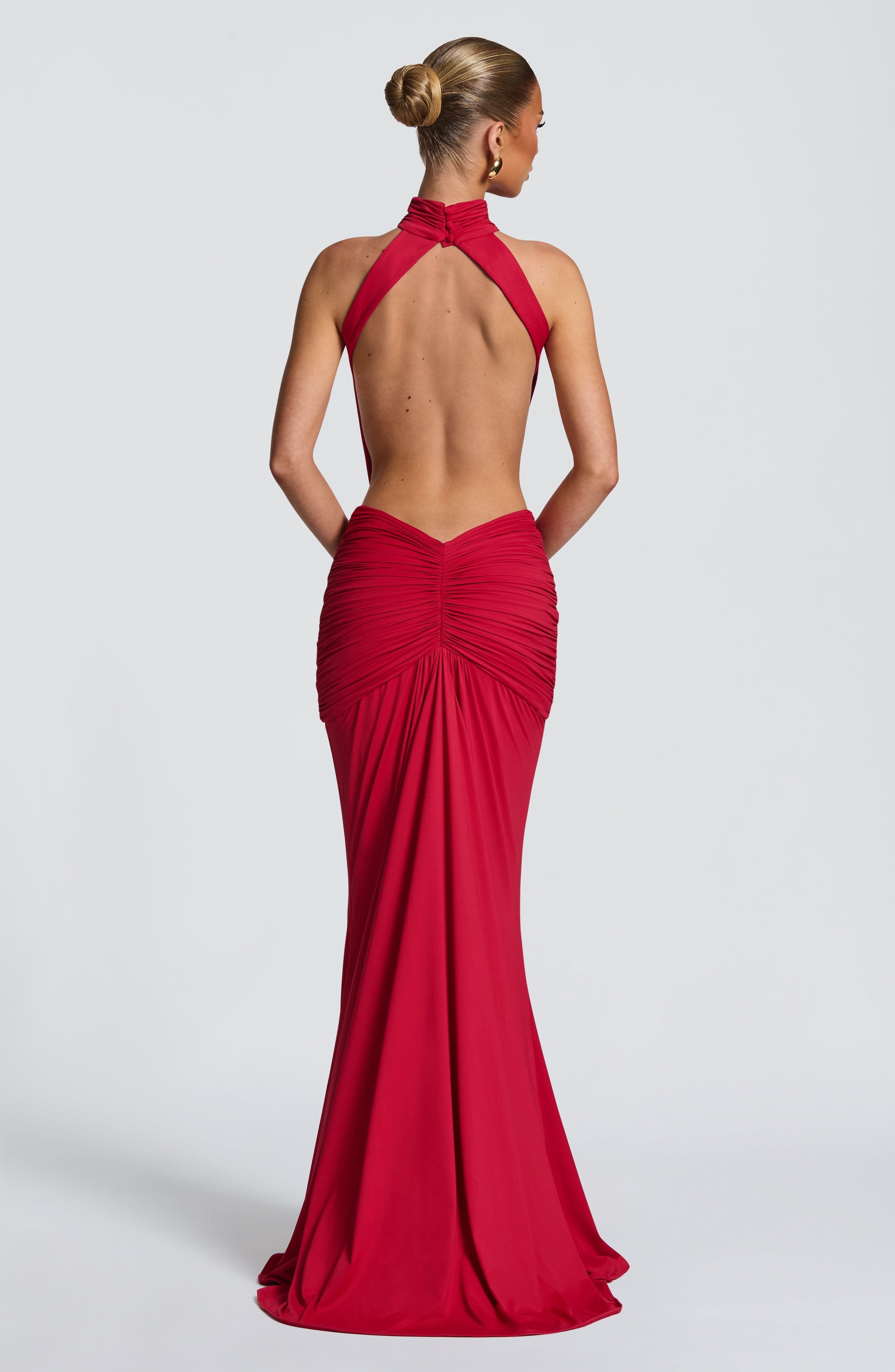 Halter Yüksek Yaka Kesik Bel S - Maxi Dress Halter incelemesi ve fiyatı