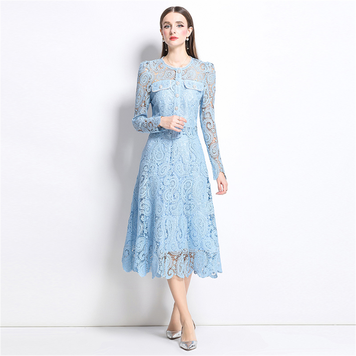 Bahar Tatlı Dantel Çiçek Nakış - Midi Skirt Floral incelemesi ve fiyatı