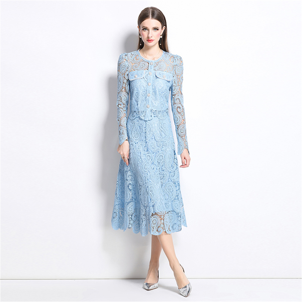 Bahar Tatlı Dantel Çiçek Nakış - Midi Skirt Floral incelemesi ve fiyatı