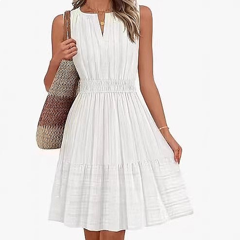 İlkbahar Yaz Kadın Kolsuz Elbi - Linen Dress Wrap incelemesi ve fiyatı