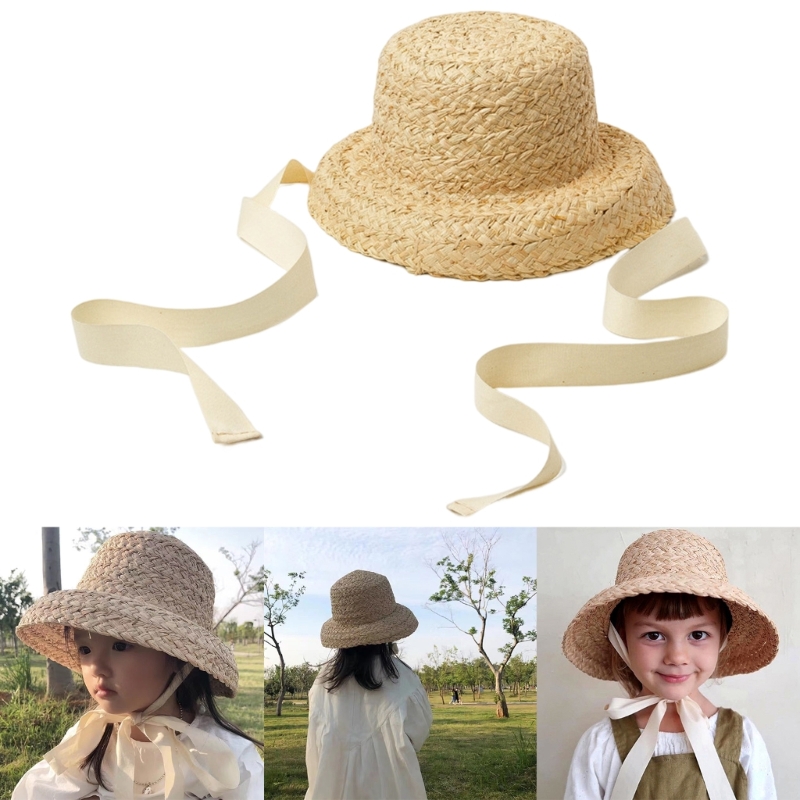 Handwoven çocuklar hasır şapka - Hat Floppy Wide incelemesi ve fiyatı