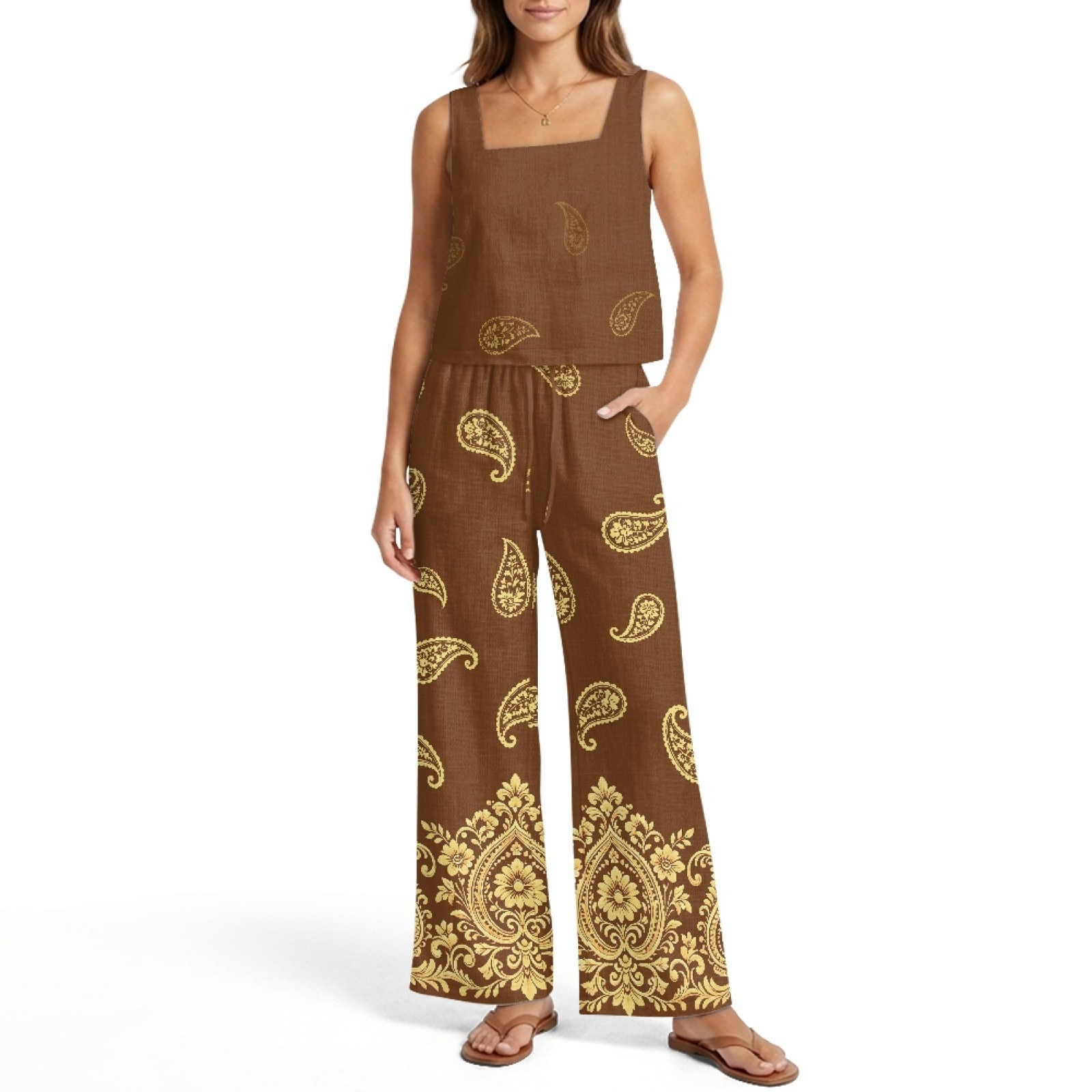 INSTANTARTS Kadın Keten Yelek  - Linen Pant Wide incelemesi ve fiyatı