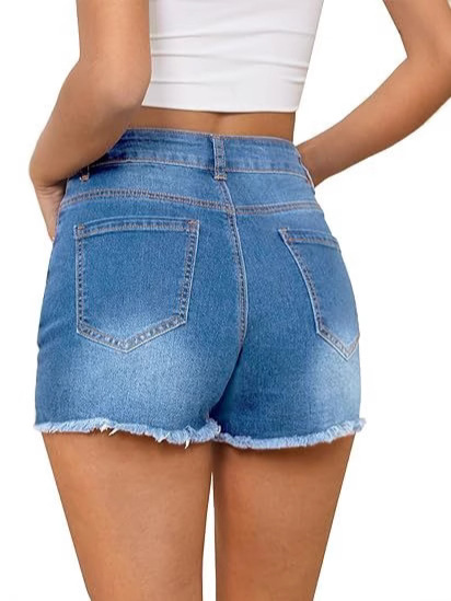 Günlük Vintage Kot Şort Yüksek - Shorts Denim Frayed incelemesi ve fiyatı