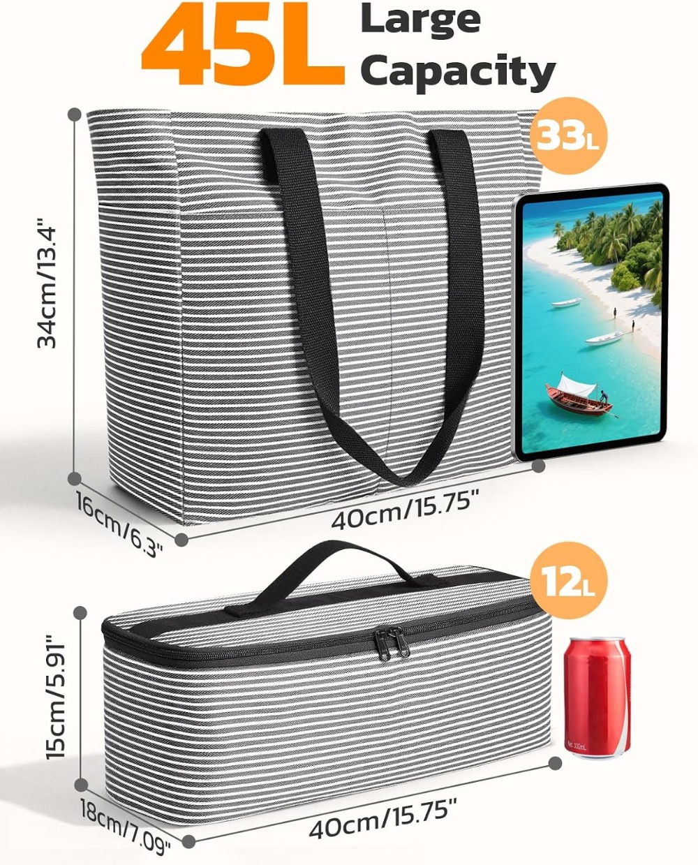 45L Su Geçirmez Plaj Çantası v - Tote Bag Beach incelemesi ve fiyatı