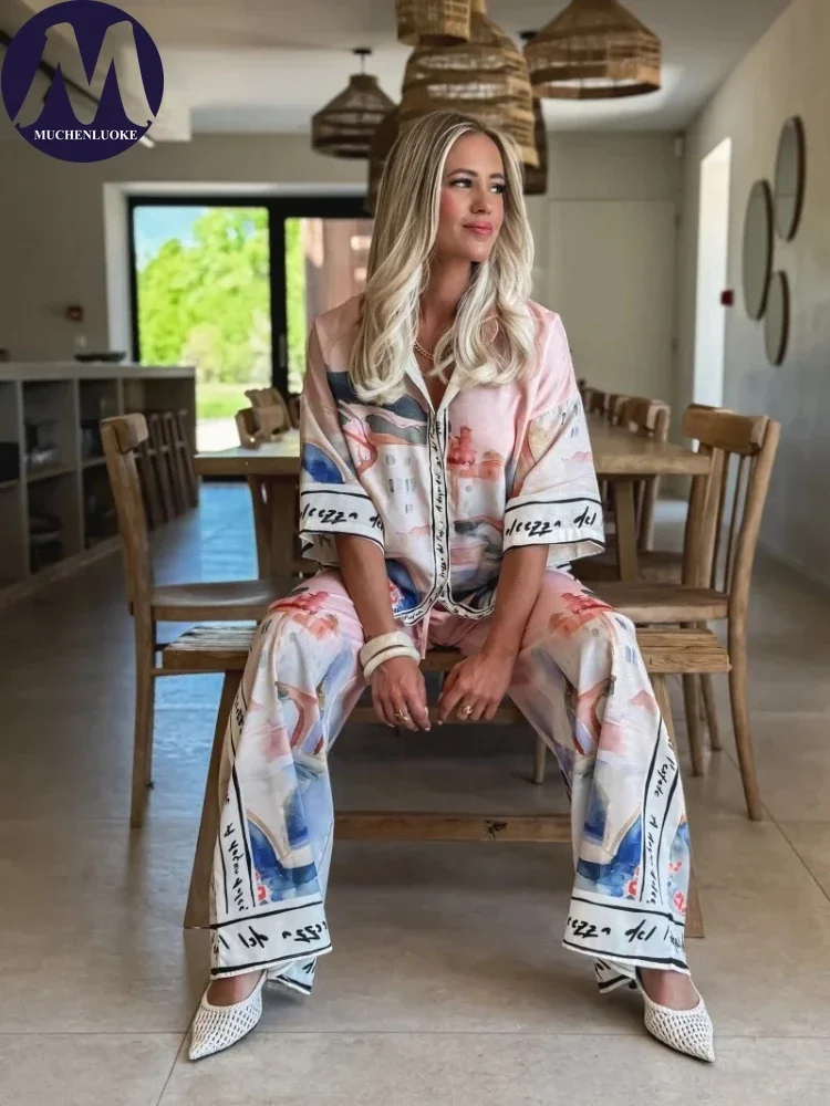 Kadın Yaz Yeni Zarif Baskılı Y - Linen Pant Wide incelemesi ve fiyatı