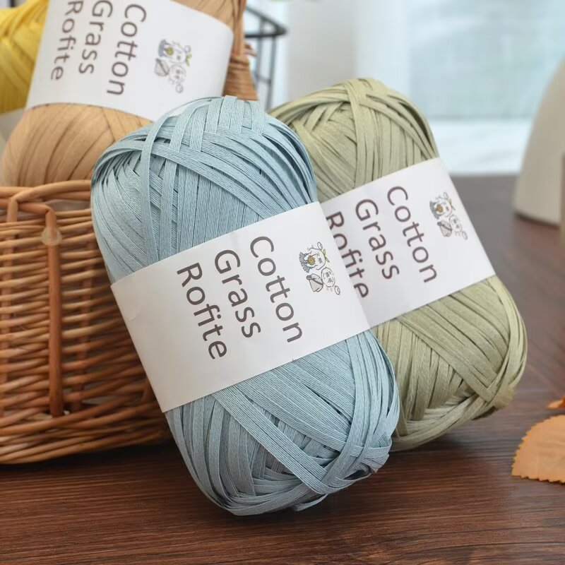 Yeni Çok Renkli Rafya Pamuk Çi - Crochet Bag Raffia incelemesi ve fiyatı