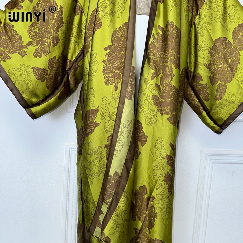 WINYI Afrika boho baskı Kimono - Cover Up Kaftan incelemesi ve fiyatı