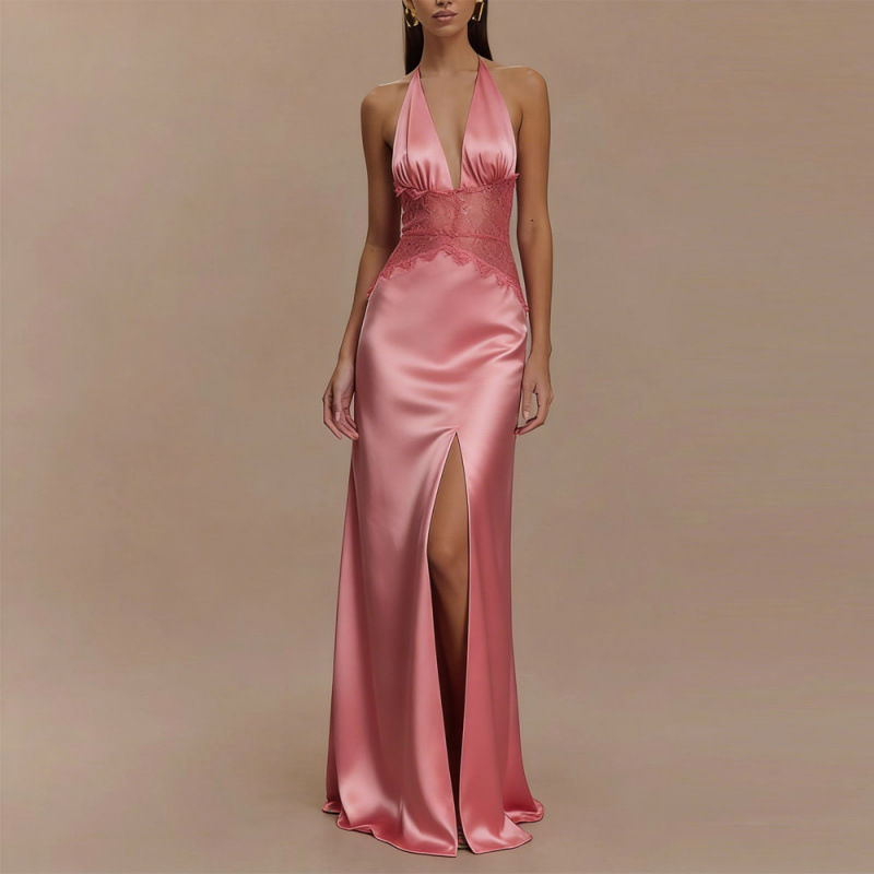 Seksi Sırtı Açık Halter Maxi E - Maxi Dress Halter incelemesi ve fiyatı