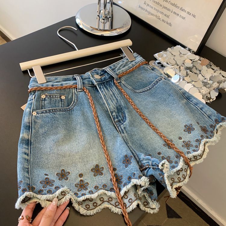 Nefes alabilen Vintage Denim Ş - Shorts Denim Frayed incelemesi ve fiyatı