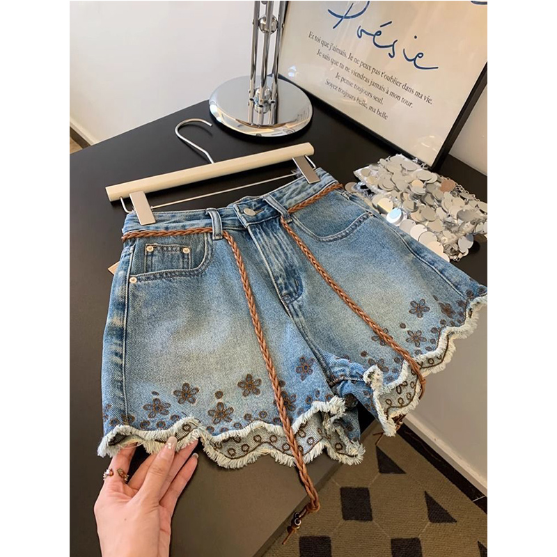 Nefes alabilen Vintage Denim Ş - Shorts Denim Frayed incelemesi ve fiyatı